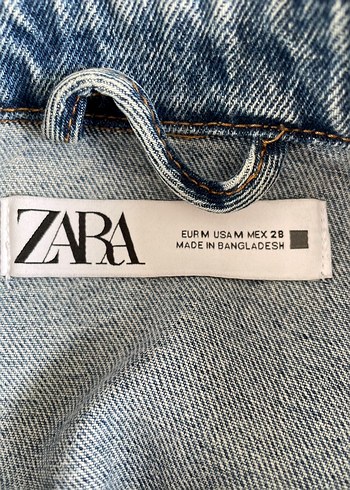 Kadın Mavi Denim Ceket, Düğmeli, Salaş Kesim - Görsel 4