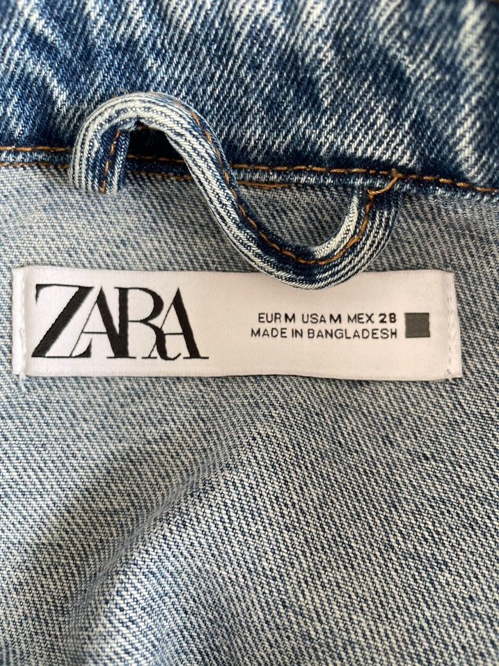 Kadın Mavi Denim Ceket, Düğmeli, Salaş Kesim - Görsel 4