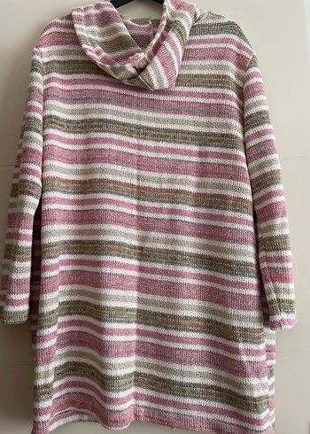 Uzun, Örgü, Bohem Tarz Pembe Hırka - Görsel 2