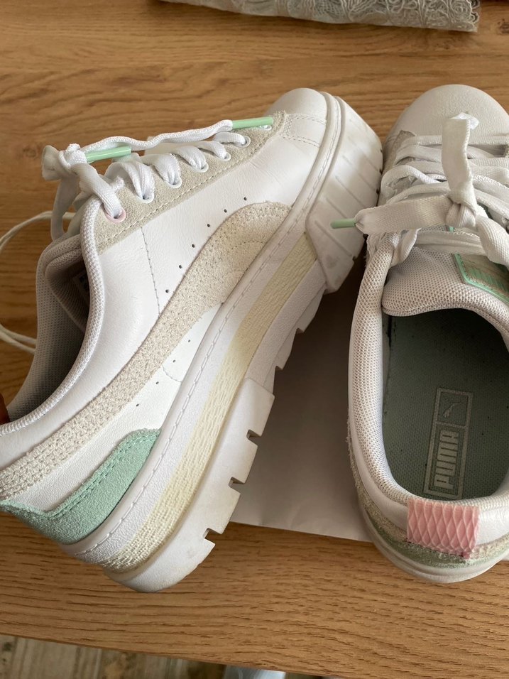 Puma Beyaz Platform Topuklu Spor Ayakkabı - Görsel 4