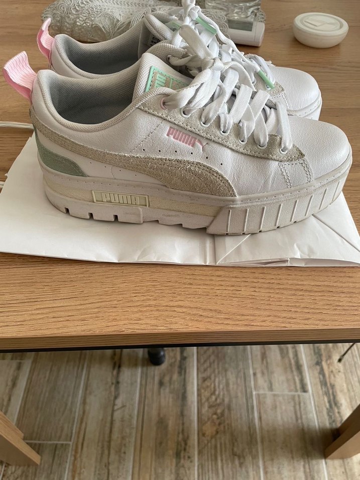 Puma Beyaz Platform Topuklu Spor Ayakkabı - Görsel 2