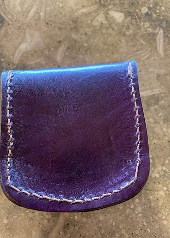 Bordo Deri Nakışlı Kadın Cüzdanı - Görsel 2