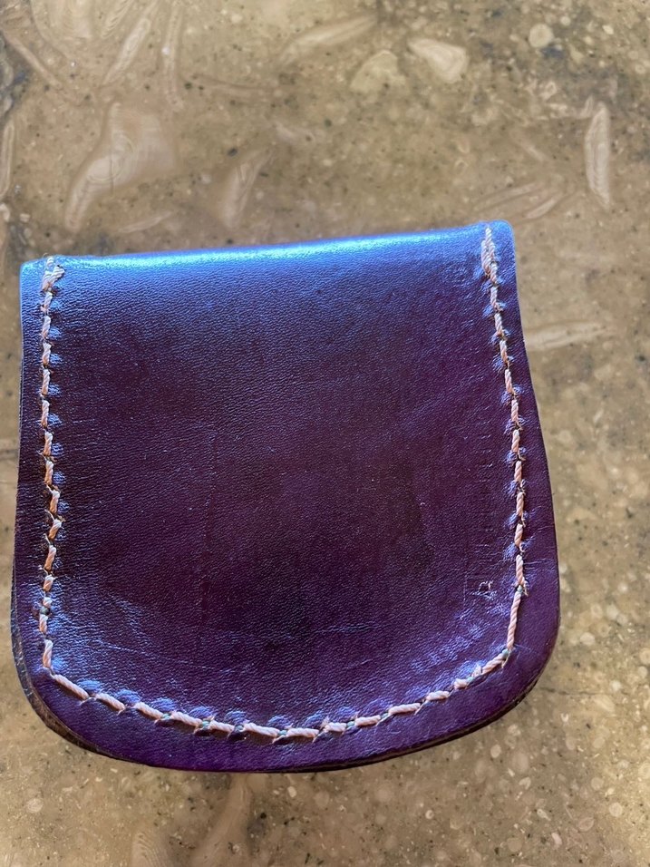 Bordo Deri Nakışlı Kadın Cüzdanı - Görsel 2