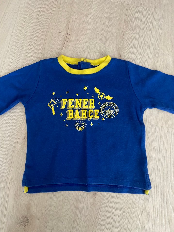 Erkek Çocuk Mavi Baskılı Sweatshirt - Görsel 2