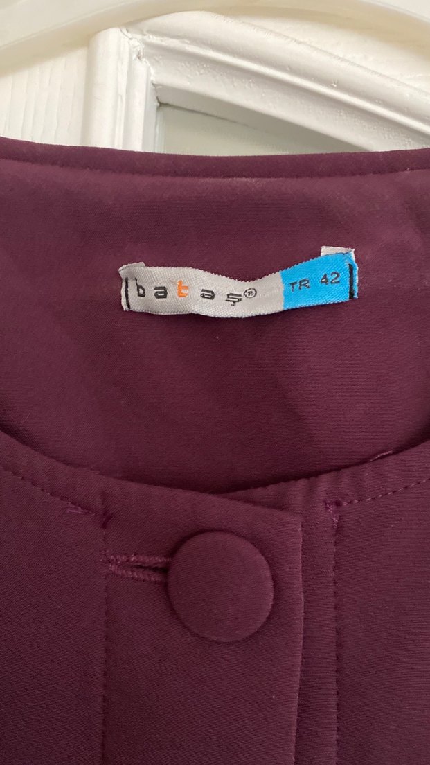 Kadın Uzun Ferace mürdüm renk - Görsel 4