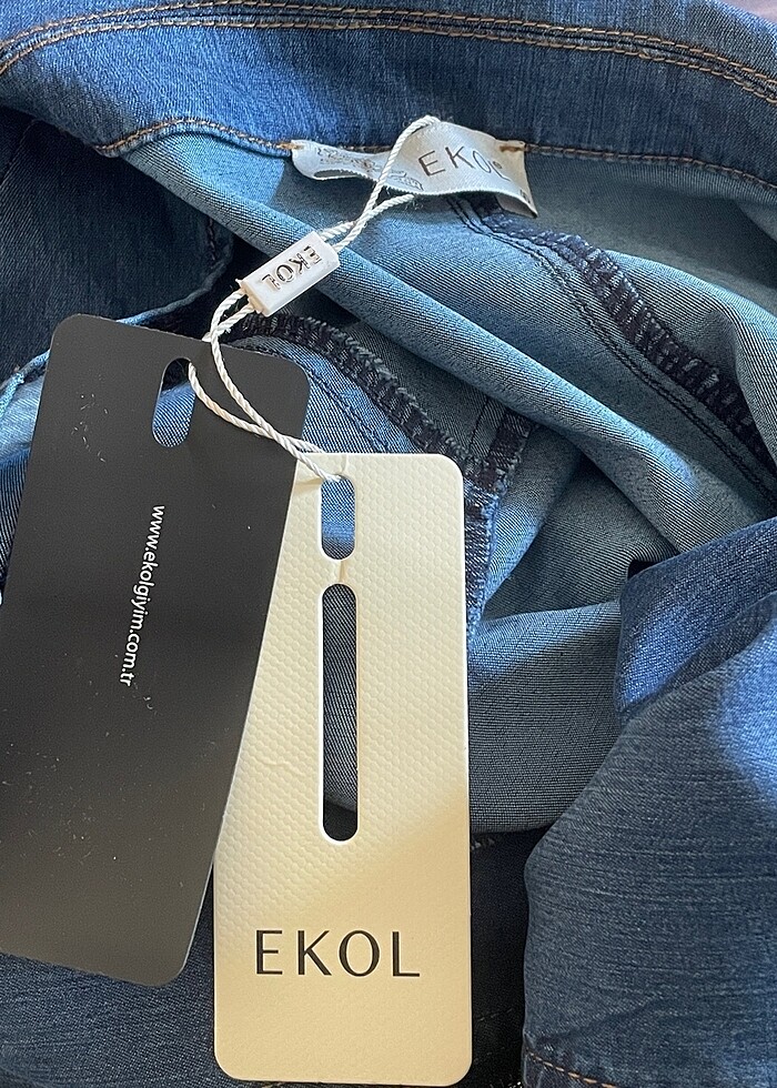 Kot (jean) ceket - Görsel 4