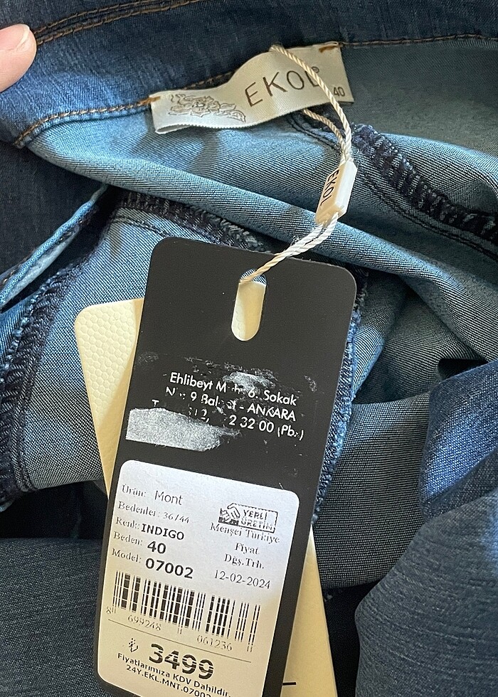 Kot (jean) ceket - Görsel 3