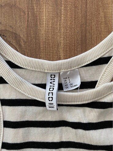 s Beden H&M çizgili crop atlet