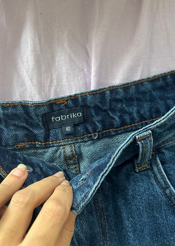 Kadın Koyu Mavi Mini Denim Şort - Görsel 2