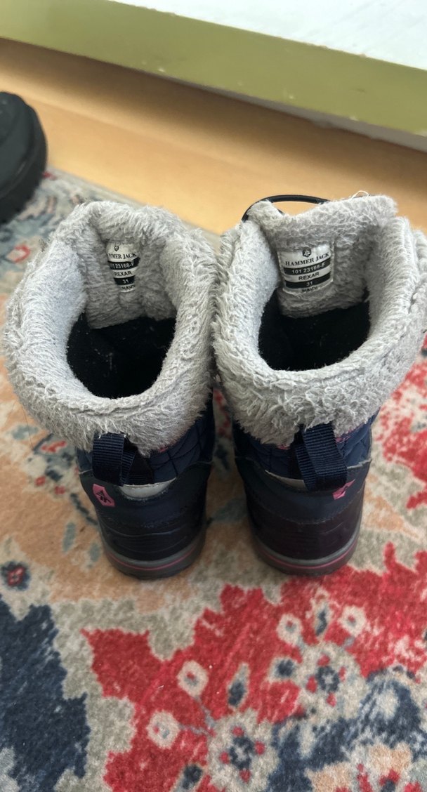 Kız Çocukları İçin Kürklü Nakışlı Lacivert Bot - Görsel 4