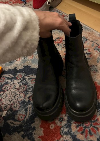 Platform Topuklu Siyah Kauçuk Bot - Görsel 5