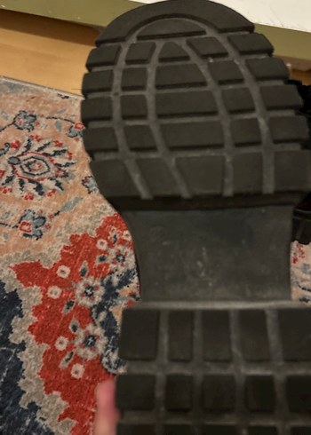 Platform Topuklu Siyah Kauçuk Bot - Görsel 3