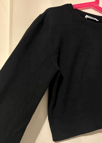 Siyah Uzun Kollu Fitted Kadın Kazak - Görsel 3