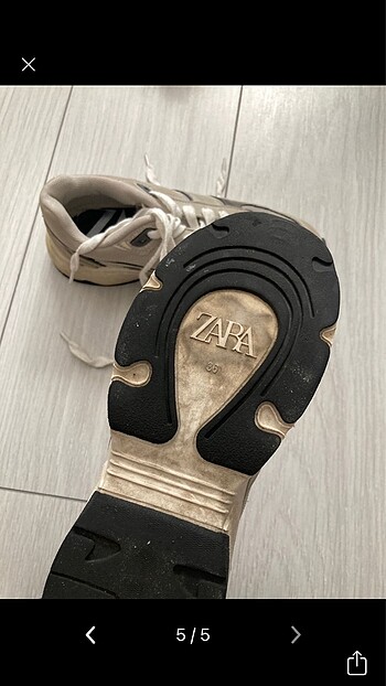 36 Beden gri Renk zara spor ayakkabı