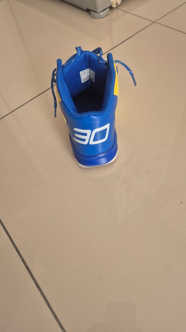 Sarı Mavi Basketbol Ayakkabısı Velcro Bağcıklı - Görsel 3