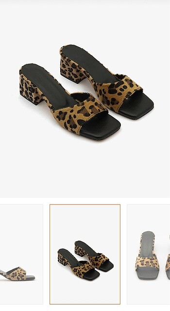 Leopar topuklu terlik
