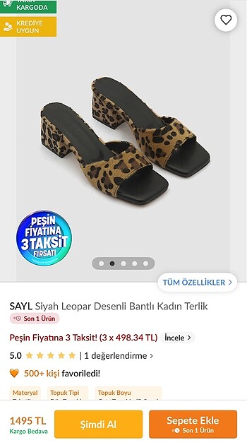 Diğer Leopar topuklu terlik