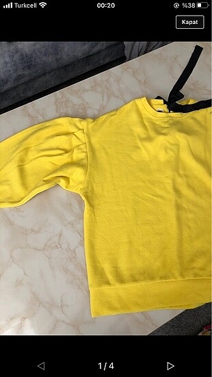 Sarı sweatshirt