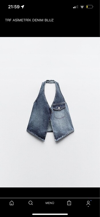 Zara denim yelek büstiyer