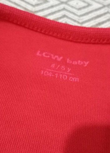 4 Yaş Beden kırmızı Renk LCW pijama takımı 
