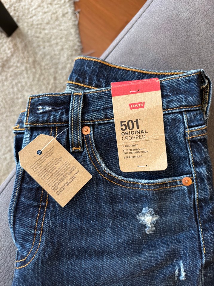 Levi's 501 Dar Paça Mavi Jean — görsel 2/7