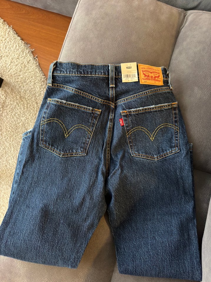 Levi's 501 Dar Paça Mavi Jean — görsel 3/7
