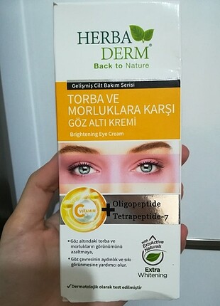 Herbaderm torba ve morluklar karşı gözaltı kremi