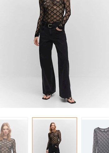 Mango Mango Dantel Detaylı Siyah Mini Kadın Monokini