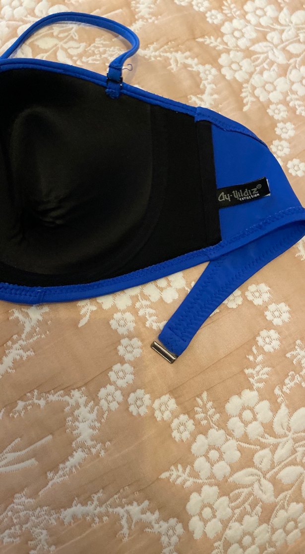 Ayyıldız Marka Mavi Strappy Kadın Bikini Üstü - Görsel 5