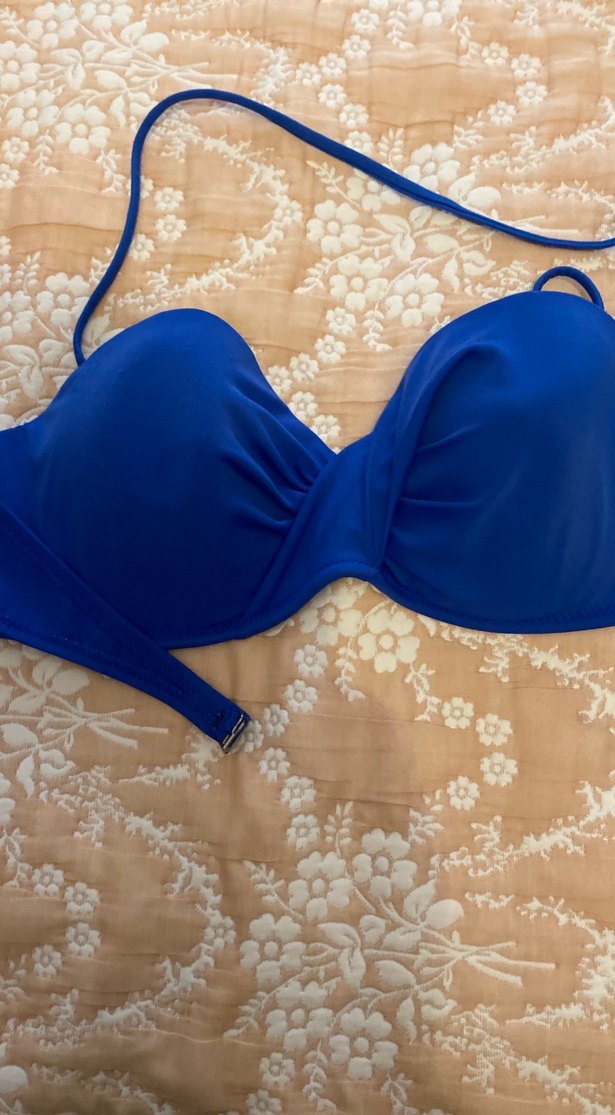 Ayyıldız Marka Mavi Strappy Kadın Bikini Üstü - Görsel 2