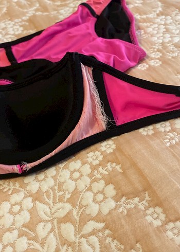 Koton Marka Pembe Strappy Atletik Bikin Takımı - Görsel 5