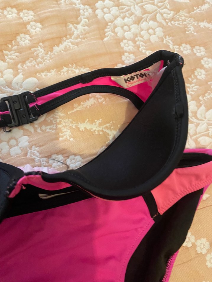 Koton Marka Pembe Strappy Atletik Bikin Takımı - Görsel 3