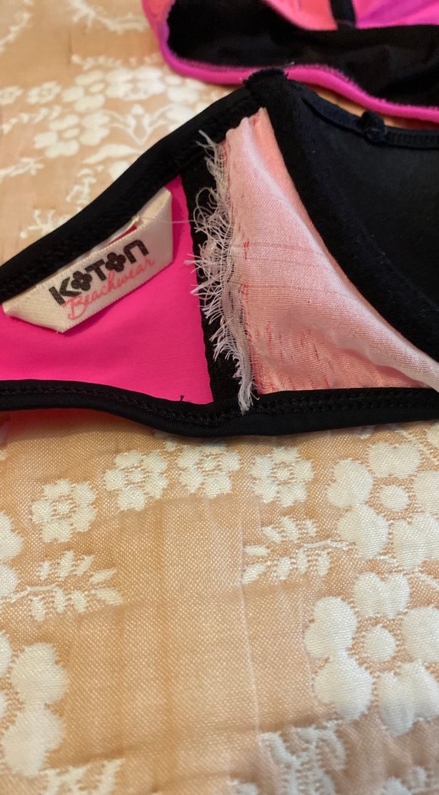 Koton Marka Pembe Strappy Atletik Bikin Takımı - Görsel 4