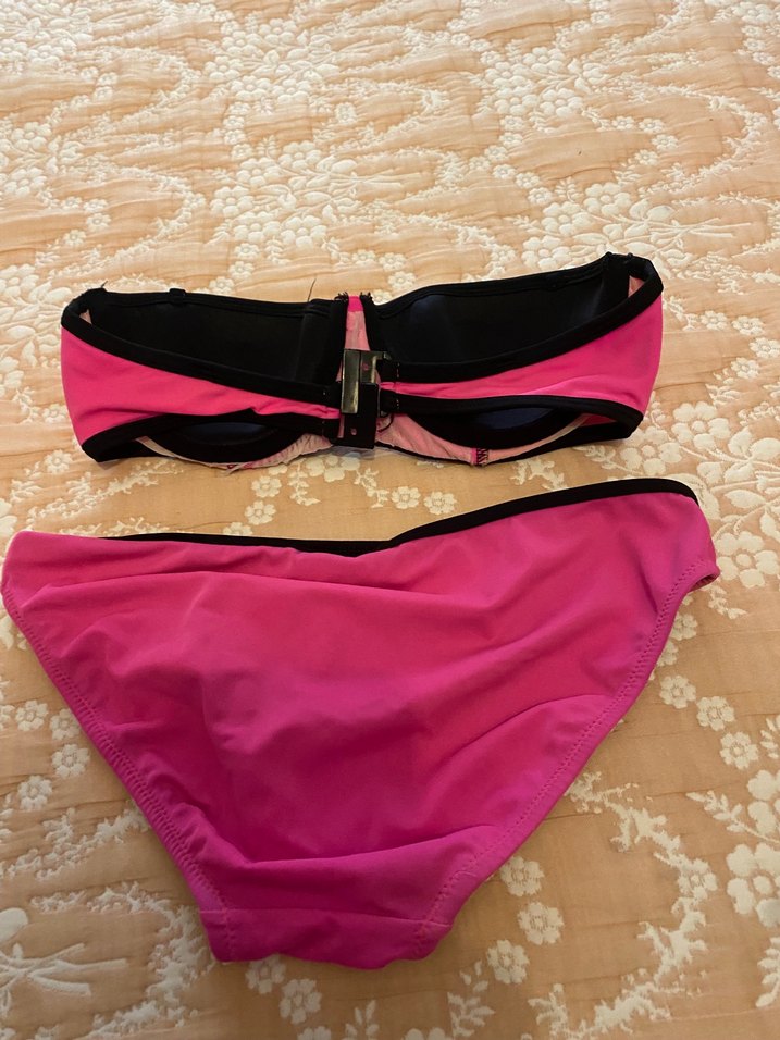 Koton Marka Pembe Strappy Atletik Bikin Takımı - Görsel 2