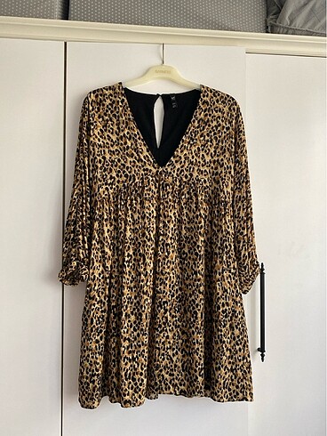 Leopar desen elbise