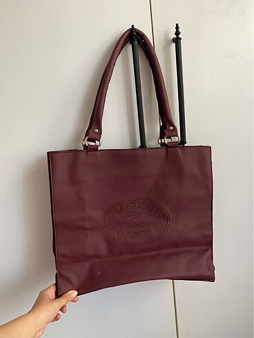 Lacoste bordo kol çantası