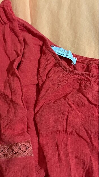 Kırmızı crop bluz - Görsel 2