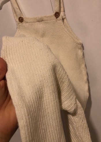 Bej Örgü Çocuk Salopet - Görsel 4