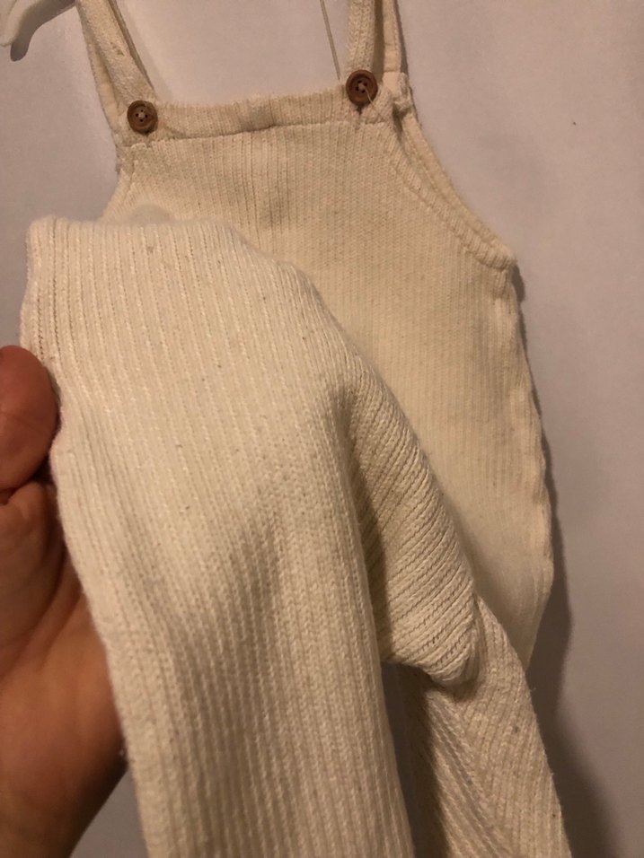 Bej Örgü Çocuk Salopet - Görsel 4