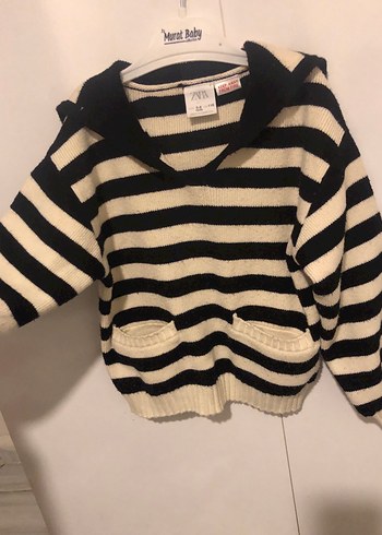 Çizgili köz çocuk  Triko Kazak - Görsel 2