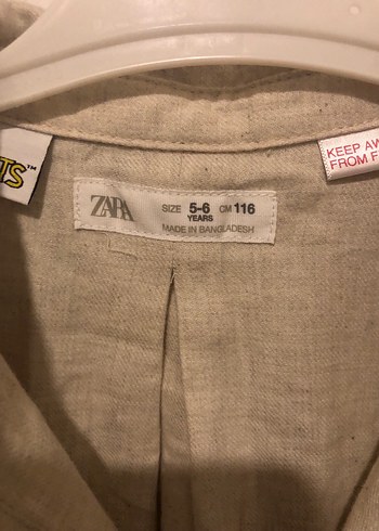 Bej Uzun Kollu Keten erkek çocuk Gömlek - Görsel 3