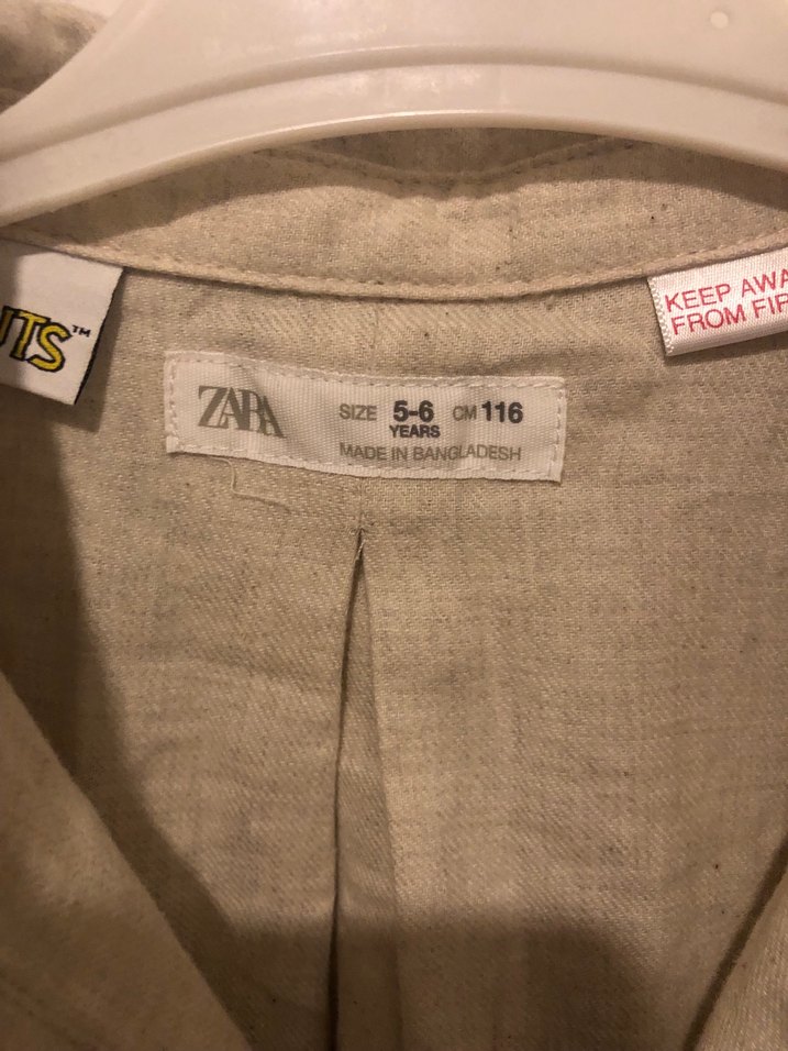 Bej Uzun Kollu Keten erkek çocuk Gömlek - Görsel 3