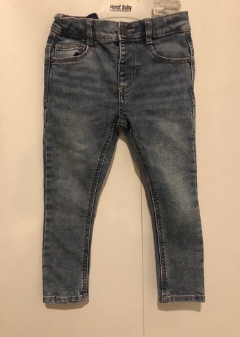 Erkek Çocuk Mavi Dar Kesim Denim Pantolon - Görsel 2