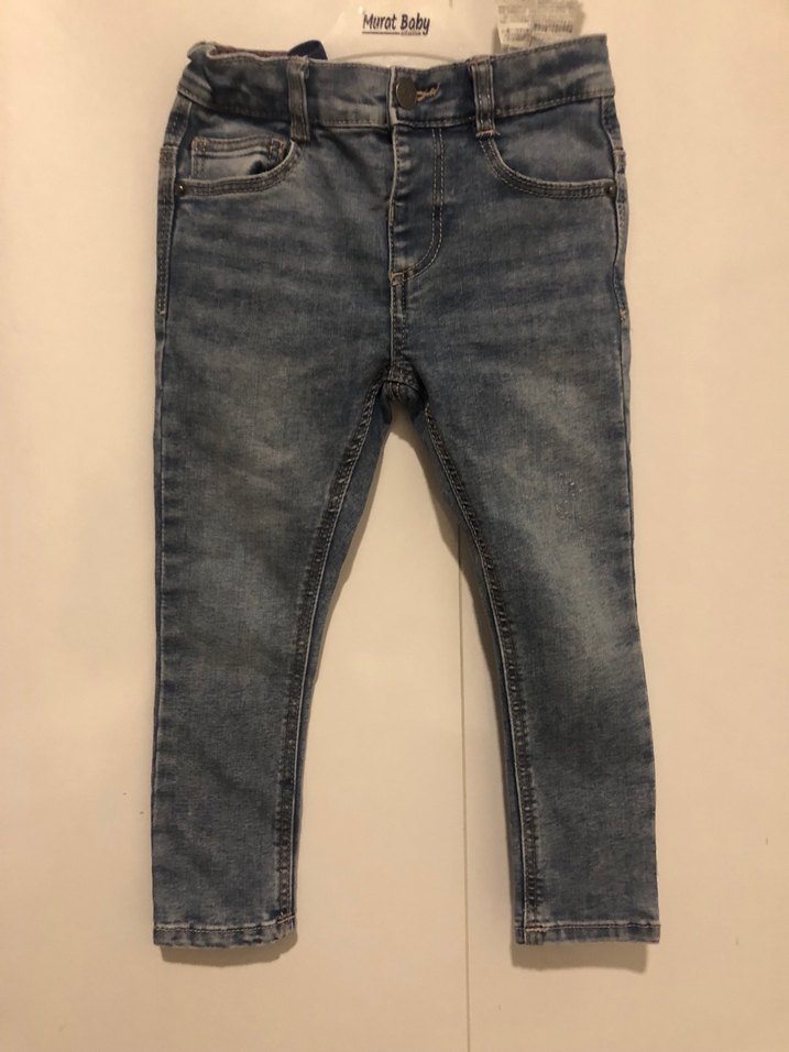 Erkek Çocuk Mavi Dar Kesim Denim Pantolon - Görsel 2