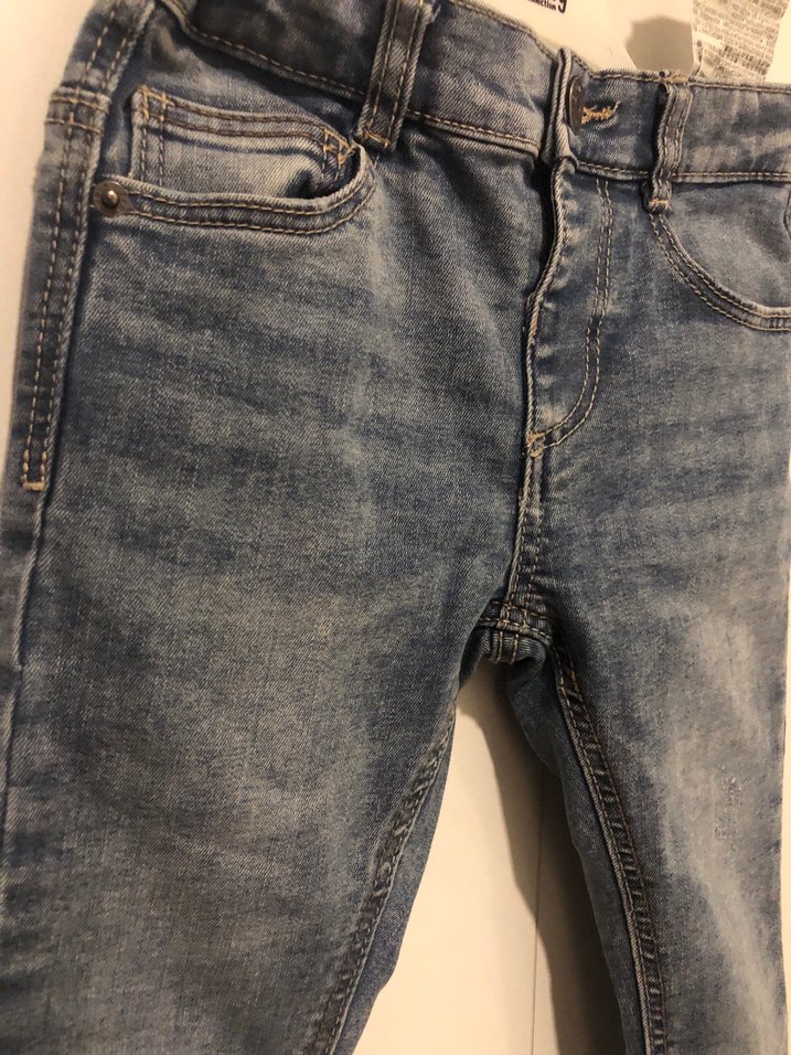 Erkek Çocuk Mavi Dar Kesim Denim Pantolon - Görsel 3