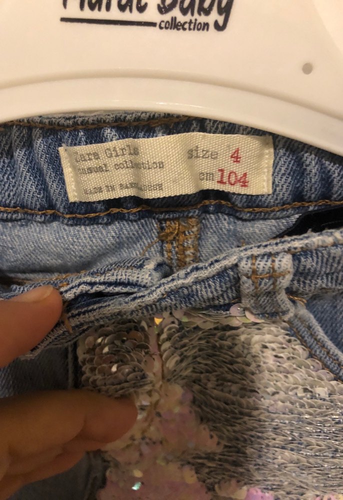 Kız Çocuk Payetli Denim Şort - Görsel 3