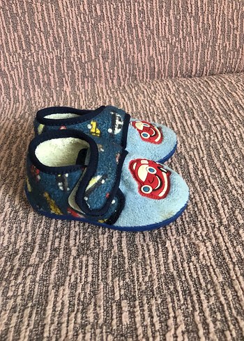 Mavi Erkek Çocuk Sıcak Ev Terliği - Görsel 2