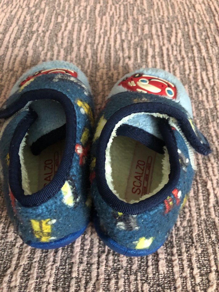 Mavi Erkek Çocuk Sıcak Ev Terliği - Görsel 3