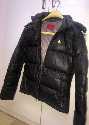 Kadın Siyah Deri Fermuarlı mont - Görsel 2