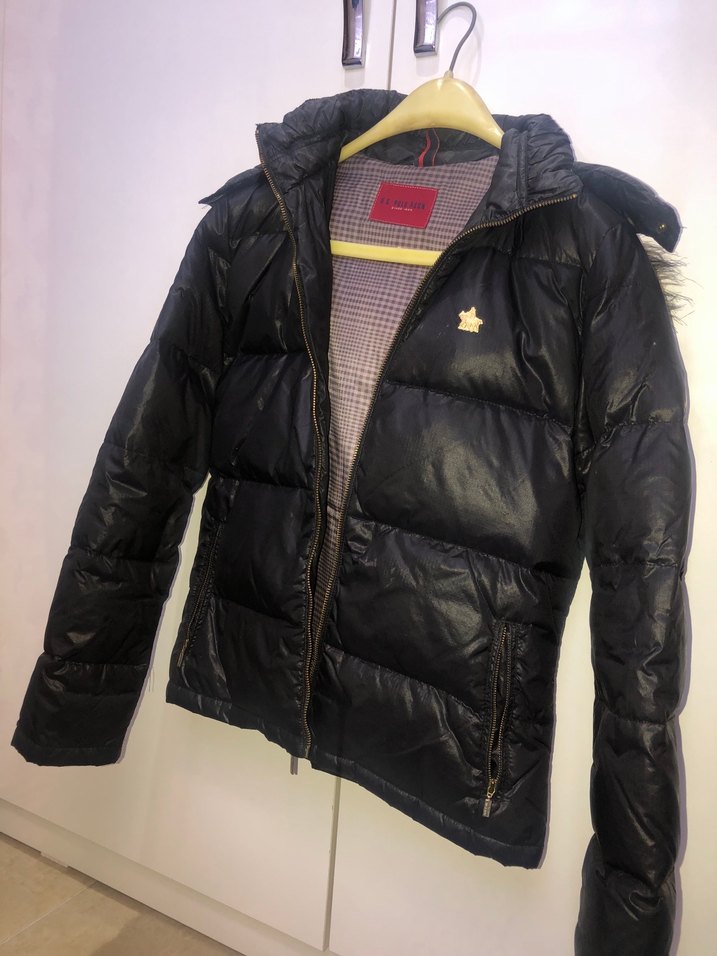 Kadın Siyah Deri Fermuarlı mont - Görsel 2